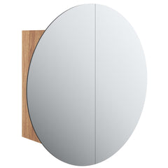 Bathroom Cabinet Oak Engineered wood, glass, PVC, copper Small
