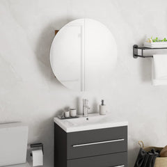 Bathroom Cabinet Oak Engineered wood, glass, PVC, copper Small