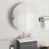 Bathroom Cabinet Grey Engineered wood, glass, PVC, copper