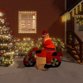 Christmas Inflatable Santa on Motorcycle LED 62.2