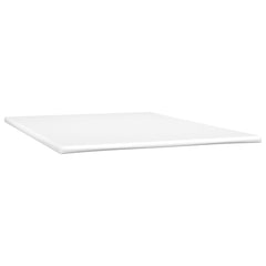 White 2-inch breathable foam queen mattress topper with fitted skirt.