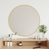Wall Mirror Gold Glass, PVC Ø 23.6 in Wall Mirror Round