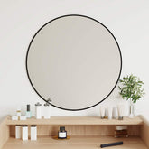 Wall Mirror Black Glass 23.6 in Durable Wall Mirror Round