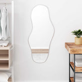 Wall Mirror Silver Glass Medium Minimalistic Wall Mirror