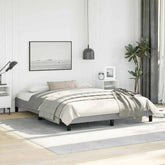 Bed Frame Light gray Polyester Queen Bed Frame Rectangular