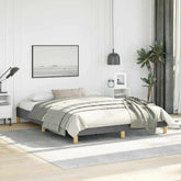 Bed Frame Dark Grey Fabric, plywood, engineered wood Queen