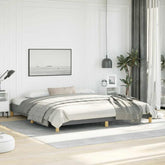 Bed Frame Dark Gray 100% Polyester, Plywood, Engineered Wood King
