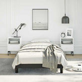 Bed Frame Black Faux leather, plywood, engineered wood Twin