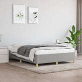 Bed Frame without Mattress Light Gray 59.8x79.9 Queen Fabric