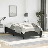 Bed Frame Black Faux leather, plywood, engineered wood Twin XL