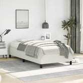 Bed Frame White Faux leather, plywood, engineered wood Twin XL
