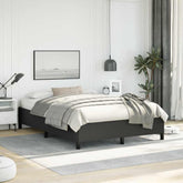 Bed Frame Black Faux leather, plywood, engineered wood Full Bed