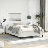 Bed Frame White Faux leather, plywood, engineered wood Full, Double