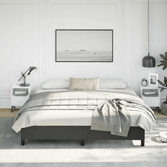 Bed Frame Black 75% polyvinyl chloride, 5% cotton, 20% polyester