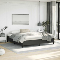 Bed Frame Black 75% polyvinyl chloride, 5% cotton, 20% polyester