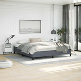 Bed Frame Dark grey Velvet (100% polyester), plywood, engineered wood