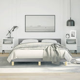 Bed Frame With Headboard Light Grey