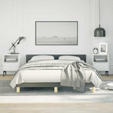 Bed Frame With Headboard Dark Gray