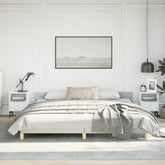 Bed Frame With Headboard Dark Grey