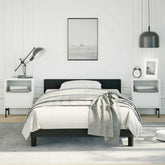 Bed Frame With Headboard Black Faux Leather Twin Bed Frame