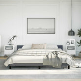 Bed Frame With Headboard Dark Grey Velvet Full Durable
