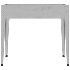 Garden Planter Metallic silver Galvanized steel Tall