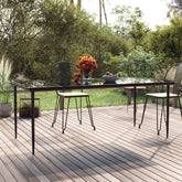 Dining Table Black Powder-coated steel Large Durable