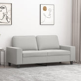 2-Seater Sofa Light Gray 55.1 Microfiber Fabric