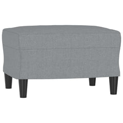 Footstool Light grey Polyester fabric 23.6 in x 19.7 in x 16.1 in