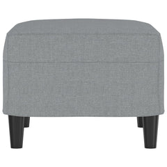 Footstool Light grey Polyester fabric 23.6 in x 19.7 in x 16.1 in