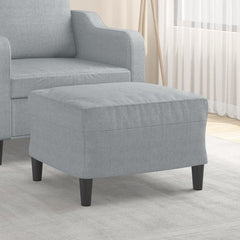 Footstool Light grey Polyester fabric 23.6 in x 19.7 in x 16.1 in