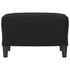Footstool Black Faux leather 23.6 x 19.7 x 16.1 in Stylish