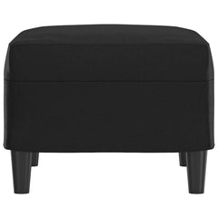 Footstool Black Faux leather 23.6 x 19.7 x 16.1 in Stylish