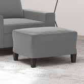 Footstool Dark Gray Microfiber fabric (100% polyester), plywood