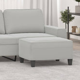 Footstool Light grey 100% polyester microfiber fabric, plywood