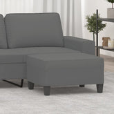 Footstool Dark grey Microfiber fabric 27.6x21.7x16.1 in Durable