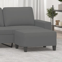 Footstool Dark grey Microfiber fabric 27.6x21.7x16.1 in Durable