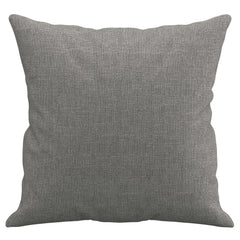Dark gray fabric throw pillows, 15.7 inches square, soft and plush with eco-friendly design.