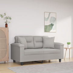 Throw Pillow Light Gray Microfiber Fabric (100% polyester)