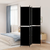 3-Panel Room Divider Black 59.1x86.6 Fabric