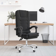 Massage Office Chair Black Velvet, Metal, Plywood Medium