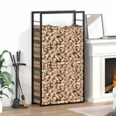 Firewood Rack Matt Black 31.5x11.0x60.6 Steel