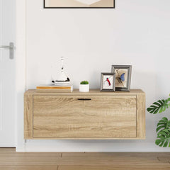 Wall Shoe Cabinet Sonoma Oak Engineered Wood Compact