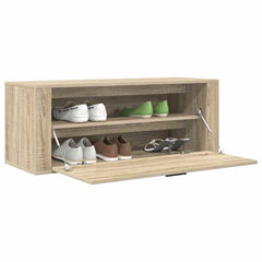 Wall Shoe Cabinet Sonoma Oak Engineered Wood Compact