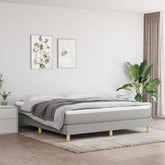 Bed Frame Light Grey 100% Polyester, Plywood, Engineered Wood