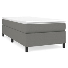 Bed Frame Dark Grey Fabric (100% polyester), plywood, engineered wood