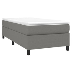Bed Frame Dark Grey Fabric (100% polyester), plywood, engineered wood
