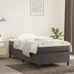 Bed Frame Dark Grey Velvet (100% polyester), Plywood, Engineered wood