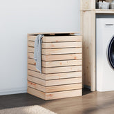 Laundry Basket 17.3x17.3x26 Solid Wood Pine