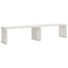 Garden Bench White Solid pine wood Large Extendable